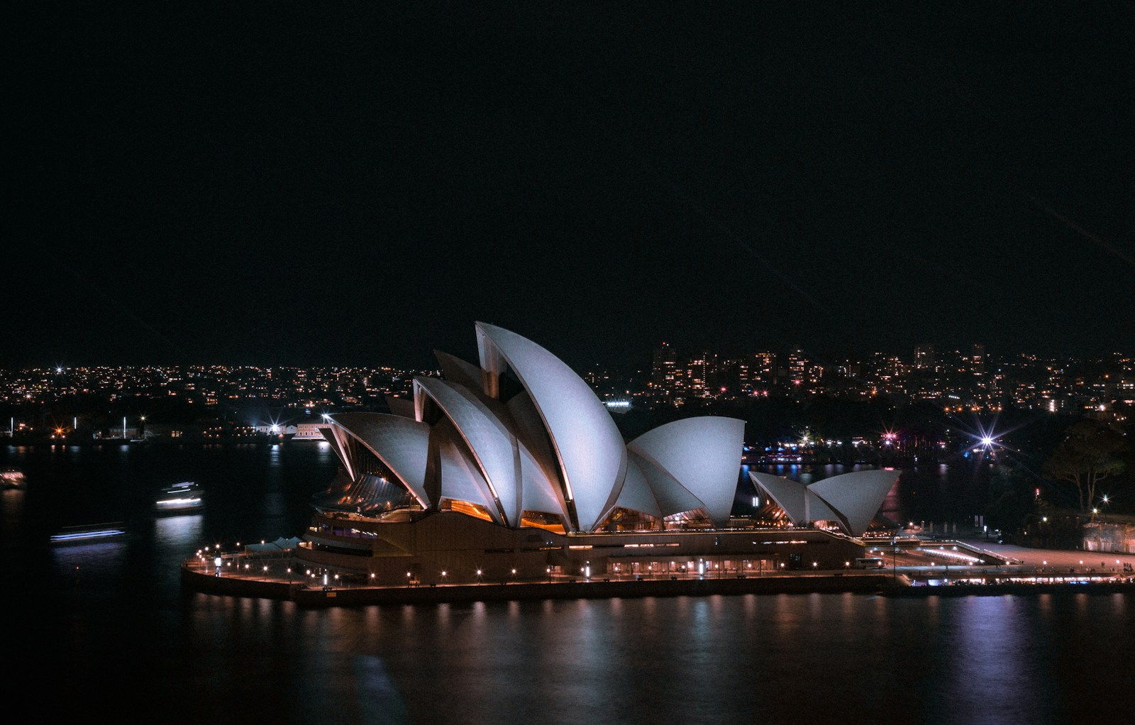 Photo by Christopher Burns Sydney Opera House during night time